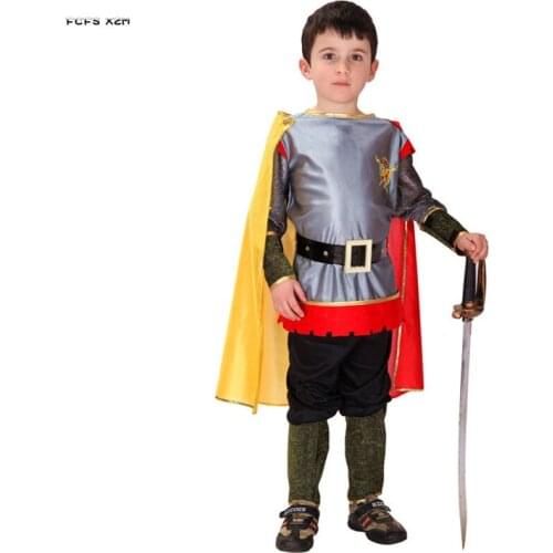 Boys Halloween Knight Costumes Kids Children Roman warrior Cosplay Carnival Purim parade Stage Masquerade Role play party dress