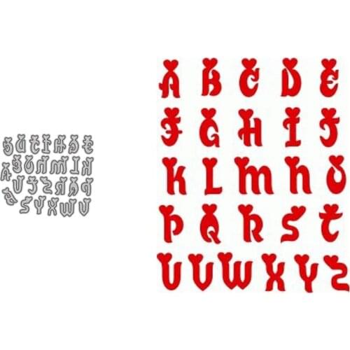 Metal Cutting Dies Alphabet Heart Scrapbook Carving Paper Card Stamping Mold New Diy 2021