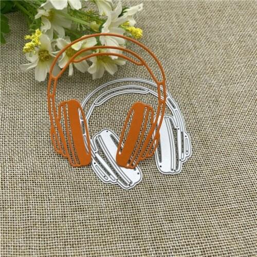 Headset Music Popular card Metal Cutting Dies Stencils For DIY Scrapbooking Decorative Embossing Handcraft Die Cutting Template