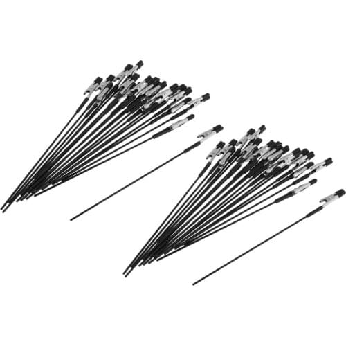 40pcs Metal Wire Alligator Clamp Long-Tailed Aligator Clip Stick for DIY Card Photo Memo, 7 inch (Anti-Corrosion Cover)