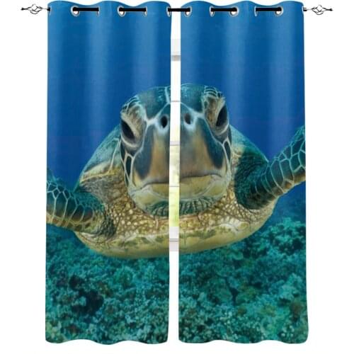 Sea Turtle Blackout Curtains For Living Room Window Curtains For Bedroom Kitchen Curtains Drapes Blinds