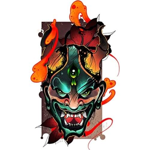 S50132# 13CM/15CM/17CM Personality PVC Decal for Samurai Hannya Mask Car Sticker on Motorcycle Laptop Decorative Accessories