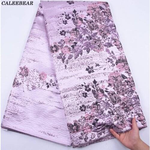 Latest Jacquard Brocade Lace Fabric Embroidered Tulle African Lace Fabric 2020 High Quality Lace For Nigerian Party Dress S2092