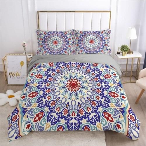 Duvet Cover Set Bedding Sets Flower Quilt Covers Pillowcases Comforther Cases 3D Bohemia Life King Single Double Size Bed Linen