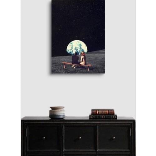 New 2021 Model40x60cm Universe Illustration Design Mdf Table