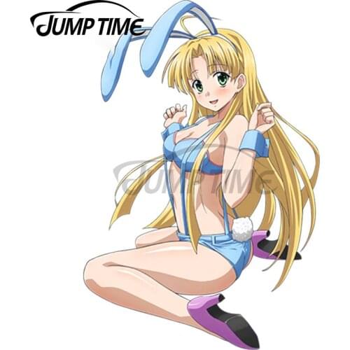 Jump Time 13 x 6.6cm Super Sexy Girl High School DxD Asia Argento Decal Vinyl Car Sticker Body for Car Creative Stickers Decor