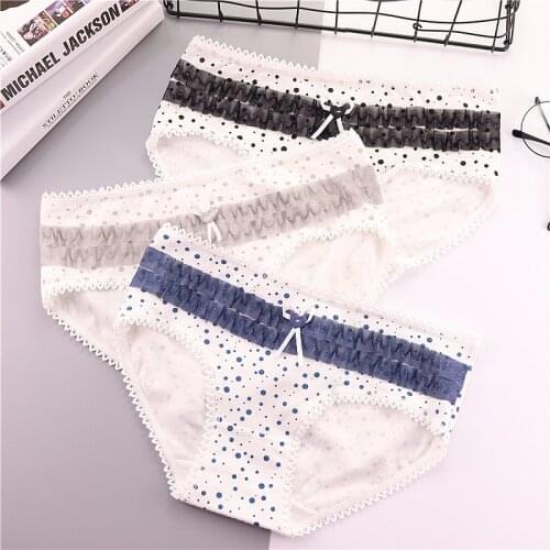 3pcs/lot Panties Girl Fashion Floral Lace Culottes Coton FilleChildren Underwear Girl Panties High Quality Girls Underwear