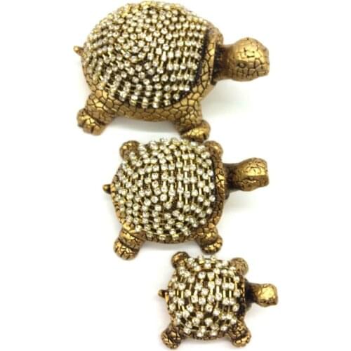 Turkey authentic AMAZING Giftalgel Swarovski Stone Embroidered 3 Piece Turtle FREE SHİPPİNG
