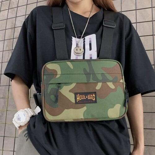 Streetwear Men Bag Tactical Vest Hip Hop Style Chest Bags Packs for Men 2020 Fashion Punck Chest Rig Male Vest Waist Bag