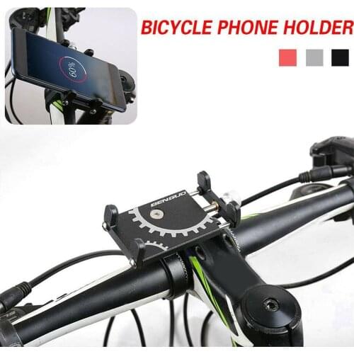 Universal Aluminum Alloy Bike Bicycle Motorcycle Mobile Phone Holder Buckle Pull Nonslip Cellphone GPS Handlebar Bracket Stand