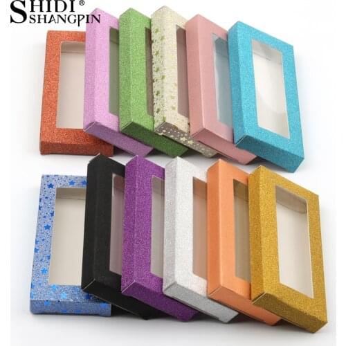 Wholesale 50pcs paper false eyelash packaging box lash boxes packaging custom logo faux cils mink eyelashes packing box makeup