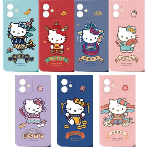 Hello Kitty Moblie Phone Protective Case for iphone 12/mini/pro/pro Max Liquid Silicone Anti-shock Anti-drop Hello Kitty Case