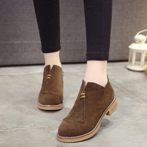 Fashion Flat Shoes Woman High Heel Platform PU Leather Boots Women Shoes Ankle Boots Girls Dropshipping Fulfillment Drop Ship