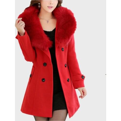 Lisa Colly Plus 5xl Spring Autumn Womens Fashion Fur collar double-breasted Overcoat Coats high-quality women jacket streetwear