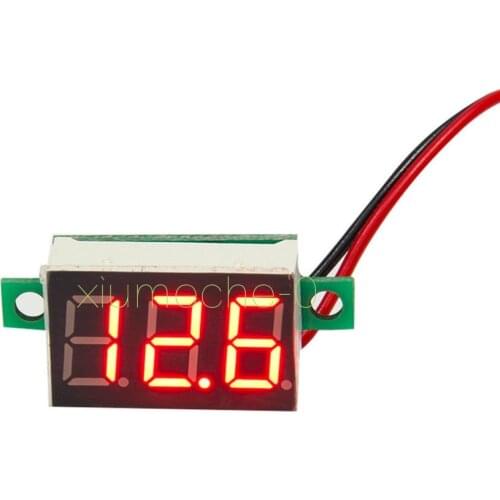 0.36 Inch Mini LED Digital Voltmeter Red Panel Voltage Meter DC 4.7~32V 3-Digit Display Adjustment Voltmeter