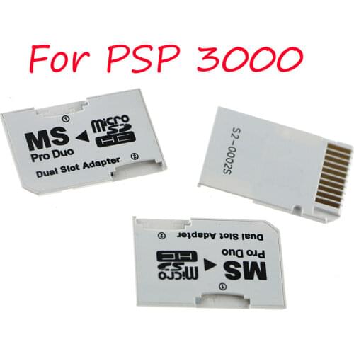 ChengChengDianWan Micro SD HC to Memory Stick MS Pro Duo Card Dual 2 Slot Adapter for PSP 1000 2000 3000