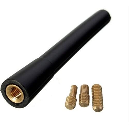 1pc Car Auto 10cm Rubber Roof Short Rod Antenna Thread Adapter M4 M5 M6 Radio Replacement Accessories