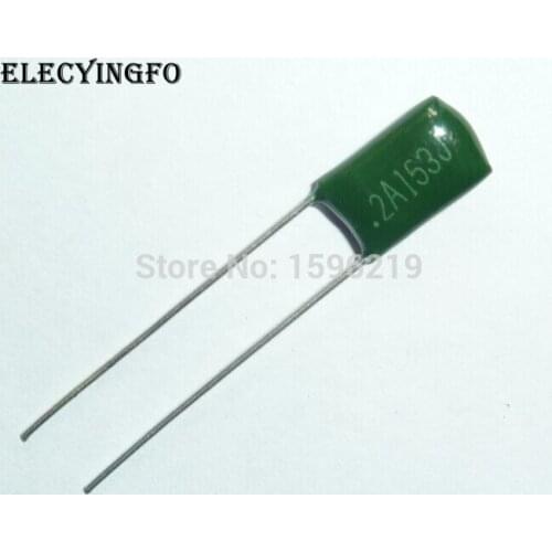 100pcs Mylar Film Capacitor 100V 2A153J 0.015uF 15nF 2A153 5% Polyester Film capacitor