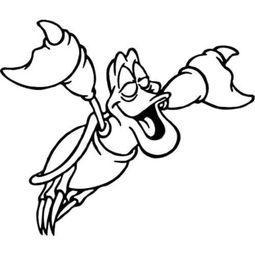 16.1cm*13.7cm The Little Mermaid Fashion Car Sticker Motorcycle Decal Black/Silver S3-6452