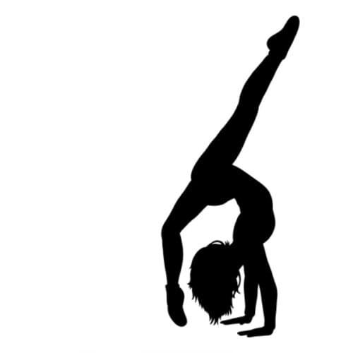 18x7cm Elegant ballet Backward Ballerina Girl Car Stickers Window Glass Body Decoration Decal Accessories CL344