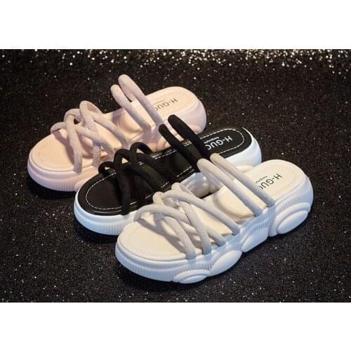 2021 Women sandals two Fashion casual comfortable Woman shoes Two ways to wear large size beach Girl sandals