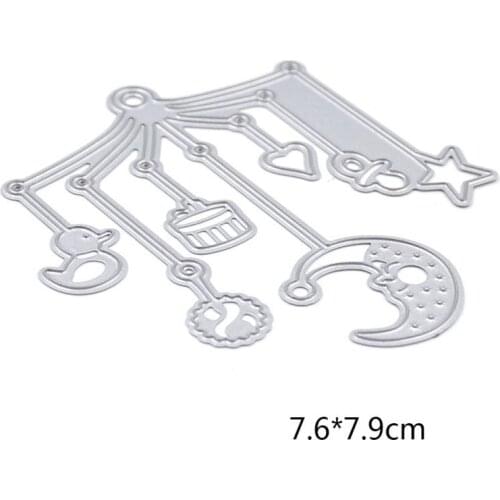 Baby rattle Bed Bell Metal Cutting die keychain shaker Heart Paper Key Chain Scrapbook Paper Craft Card Punch Art Knife Cutter