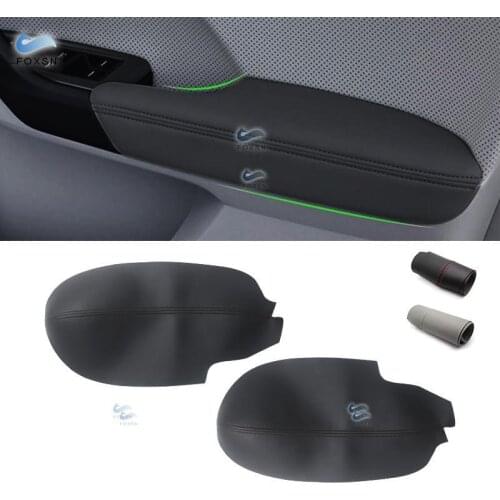 For Acura TSX 2009 2010 2011 2012 2013 2014 Microfiber Leather 2pcs Car Interior Front Door Armrest Panel Cover Trim