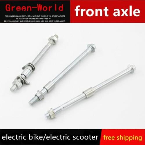Wholesale electric vehicles front axle,15.5mm/18mm/20mm front wheel axle on electric bike/electric scooter with free shipping