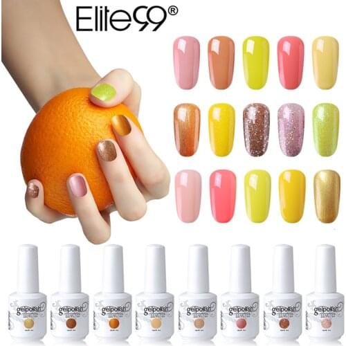 Elite99 15ml Yellow Color Nail Gel Varnishes Nail Art Design Manicure Soak Off Enamel Gel Polish LED UV Gel Nail Polish Lacquer