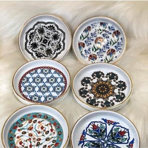 Elite Tea Plate Tile Looking Ceramic Tea Kave plate Tea trivet & Coasters