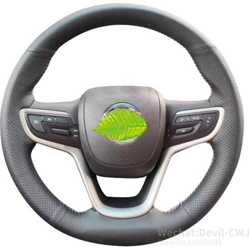 Alcantara leather carbon fiber steering wheel cover for Buick KE Excelle GL6 hand-stitch 2015-2021 car interior accessories