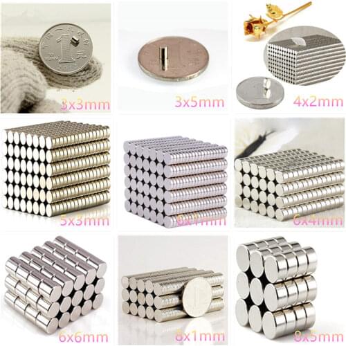 Small Round Magnet 50/100Pcs 6x2 6x3 6x4 6x5 6x6 6x10mm Strong Powerful Neodymium Magnet N35 Permanent Magnet Imanes De Neodimio
