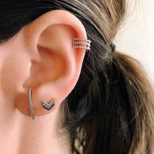 2021 New Fashion Full Crystal Arrow Star Earrings For Women Delicate Ear Jewelry Hot Popular Simple Stud Earrings Birthday Gifts