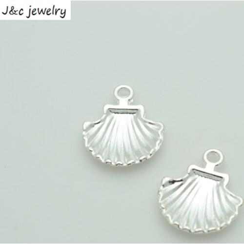 New Arrival 25 pcs/lot Alloy Charms Pendant shell silver plated 18*15 mm Jewelry Making DIY Charms Handmade Crafts D704