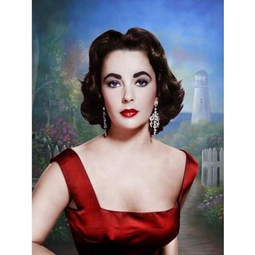 Full square DIY 5D Elizabeth Taylor 5d Diamond Painting Cross Stitch Diamond Embroidery Patterns rhinestones Diamond Mosaic