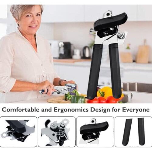 Portable Can Opener Stainless Steel Screw Opener Handheld Manual Multipurpose Opener Canning Knife Can Opening Utility Knife