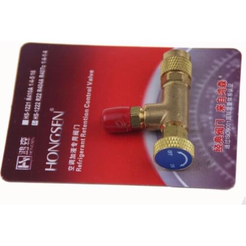 HS-1222 R22 Refrigeration Charging Adapter retention control valve Free shipping