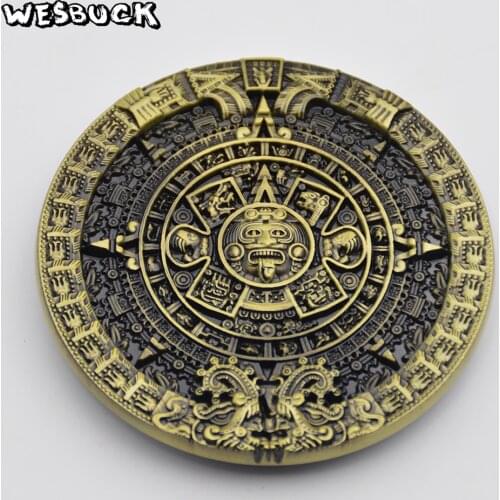 WesBuck Brand New Design Maya Style Men Women Belt Buckle Brand Western Belt Buckle With PU Belt Holiday gifts