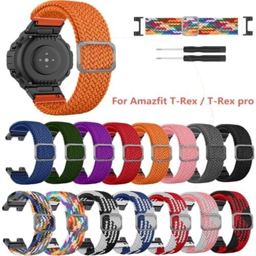 2021 Watch Strap For Huami Amazfit T Rex Pro Strap Nylon Replacement Strap For Amazfit T Rex Strap Wristband Outdoor Sports Band