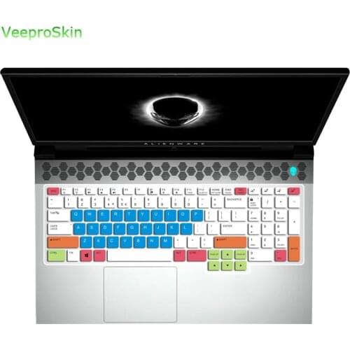 Silicone Keyboard Cover protector skin For Dell Alienware M15 R2 OLED 15.6'' / Dell Alienware M17 R2 17.3'' 2019 2020
