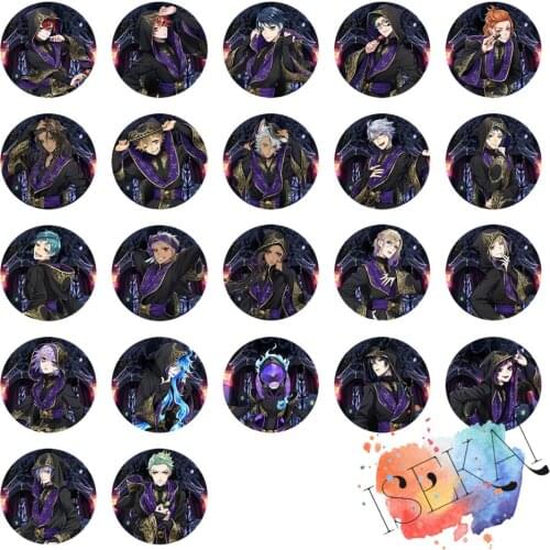 Twisted Wonderland Game Heartslabyul Savanaclaw Scarabia Lomefiore Diasomnia Ignihyde Summoning Robes Metal Badge Brooch Pins