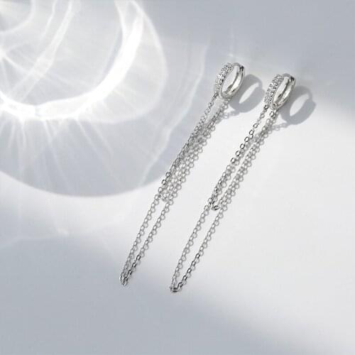 KiK Modern Jewelry Metal Earring Simply Design Pretty Style Hot Selling Long Chain Hanging Dangle Earrings For Women Party Gift