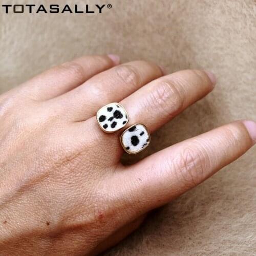 TOTASALLY Cute Geometric stylish Rings for Women Trendy Punk Party Top Adjustable Finger Ring Gifts Jewelry Dropship