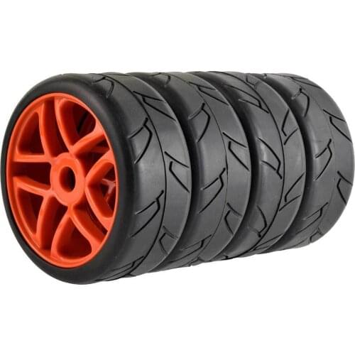 RC 85-T806 Wheel& Rubber Tires insert sponge 4P For HSP KYOSHO 1:8 On-Road Car