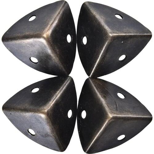 Iron Bronze Decorative Antique Jewelry Wine Gift Box Wooden Case Corner Protector Guard 4 Pcs/lot 2.5X2.5X2.5cm
