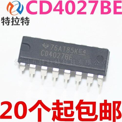 10pcs/lot CD4027 CD4027BE CD4027BD DIP-16 JK -slave flip-flop new original