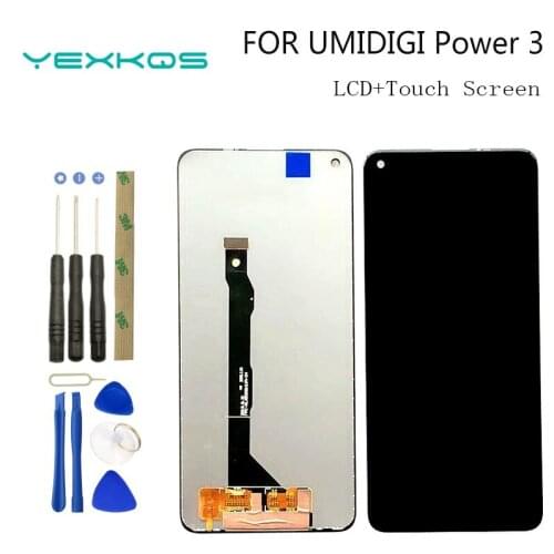 100% original For UMIDIGI Power 3 LCD Display +Touch Screen Digitizer Assembly 100% Tested UMI Power3 LCD Replacement +tools