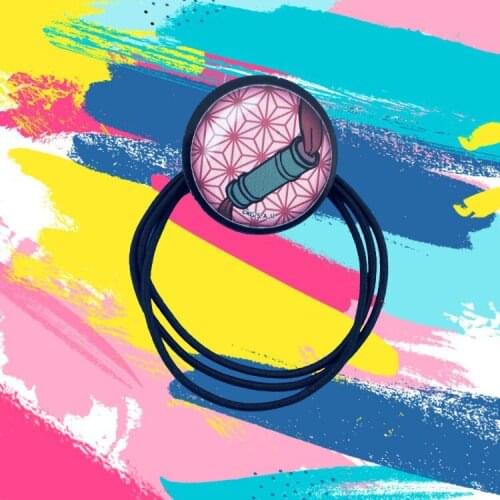 Anime Demon Slayer: Kimetsu No Yaiba Kamado Tanjirou Cosplay Elastic Hair Bands Hair Ropes Women Girl Cartoon Headwear