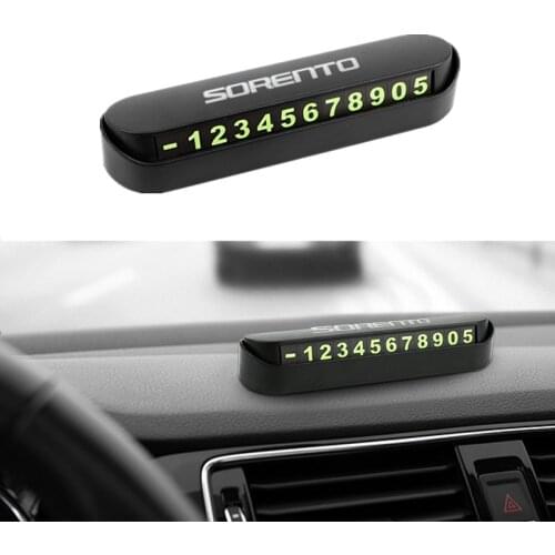 Car Temporary Parking Card Phone Number Card Plate Sticker for Kia SORENTO Accessories Car Styling
