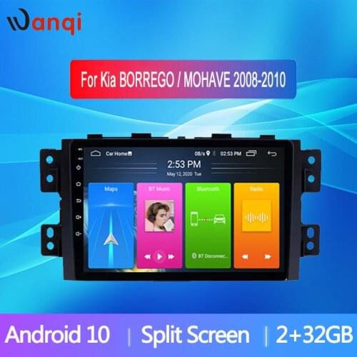 Wanqi Android 10.0 Car Radio For Kia BORREGO / MOHAVE 2008-2010 Multimedia stereo video player 9-Inch GPS navigation 2din RDS